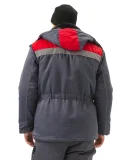 Куртка зимняя "УРАЛ" цвет: т.серый/красный - фото 5