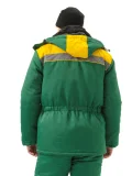 Куртка зимняя "УРАЛ" цвет: т.зеленый/желтый - фото 3