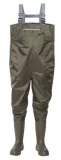 Полукомбинезон рыбацкий ЭВА/ТЭП + Нейлон ПЕРЕКАТ (TORVI) мужской, утепленный, оливковый - фото 1
