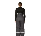 Брюки женские утеплённые "Бренд" тёмно-серые - фото 5