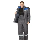 Брюки женские утеплённые "Онега" серые - фото 9