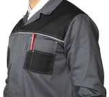 Халат мужской "Бренд 2020" серый/чёрный - фото 7