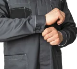 Халат мужской "Бренд 2020" серый/чёрный - фото 8