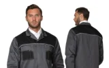 Халат мужской "Бренд 2020" серый/чёрный - фото 9