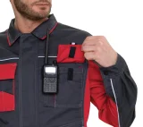 Костюм мужской "Бренд 2 2020" тёмно-серый/красный (куртка и полукомбинезон) - фото 14