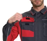 Костюм мужской "Бренд 2 2020" тёмно-серый/красный (куртка и полукомбинезон) - фото 15