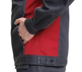 Костюм мужской "Бренд 2 2020" тёмно-серый/красный (куртка и полукомбинезон) - фото 18