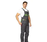 Костюм мужской "Бренд 2 2020" тёмно-серый/зелёный (куртка и полукомбинезон) - фото 15