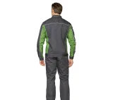 Костюм мужской "Бренд 2 2020" тёмно-серый/зелёный (куртка и полукомбинезон) - фото 5