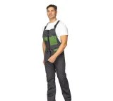 Костюм мужской "Бренд 2 2020" тёмно-серый/зелёный (куртка и полукомбинезон) - фото 8