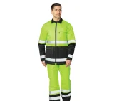 Костюм мужской летний "Спектр 2М" лимонный/чёрный 3 класса сигнальной защиты (куртка и полукомбинезон) - фото 3