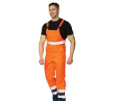Костюм мужской летний "Спектр 2М" оранжевый/синий 3 класса сигнальной защиты (куртка и полукомбинезон) - фото 5