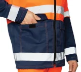 Костюм мужской летний "Спектр 2М" оранжевый/синий 3 класса сигнальной защиты (куртка и полукомбинезон) - фото 8