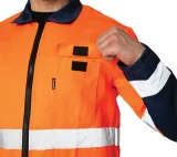 Костюм мужской летний "Спектр 2М" оранжевый/синий 3 класса сигнальной защиты (куртка и полукомбинезон) - фото 9