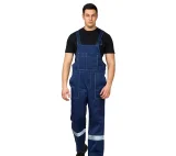 Костюм мужской "Пантеон 2 СОП" синий/оранжевый (куртка и полукомбинезон) - фото 5