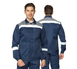 Костюм мужской "Пантеон 2 СОП" синий/серый (куртка и полукомбинезон) - фото 1