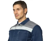 Костюм мужской "Пантеон 2 СОП" синий/серый (куртка и полукомбинезон) - фото 10