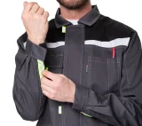 Костюм мужской "Профессионал 1" серый/чёрный (куртка и брюки) - фото 12