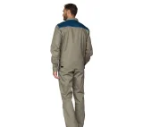 Костюм мужской летний "Профессионал 2 СОП" серо-бежевый/синий (куртка и полукомбинезон) - фото 6