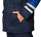 Костюм антистатический мужской утеплённый "Антистат" тёмно-синий/василёк (куртка и брюки) - фото 12