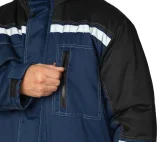 Костюм мужской утеплённый "Азимут" синий/чёрный (куртка и брюки) - фото 19