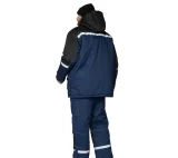 Костюм мужской утеплённый "Азимут" синий/чёрный (куртка и брюки) - фото 5