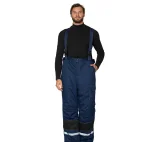 Костюм мужской утеплённый "Азимут" синий/чёрный (куртка и брюки) - фото 6