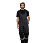 Костюм мужской утеплённый "Профессионал 2" тёмно-серый/чёрный (куртка и полукомбинезон) - фото 5