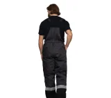 Костюм мужской утеплённый "Профессионал 2" тёмно-серый/чёрный (куртка и полукомбинезон) - фото 6