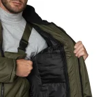 Костюм мужской утеплённый "Универсал-Т" хаки/чёрный со съёмной подстежкой - фото 11