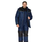 Костюм мужской утеплённый "Универсал-Т" синий/чёрный со съёмной подстежкой - фото 5