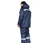 Костюм мужской утеплённый "Мастер 1" синий (куртка и брюки) - фото 3