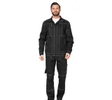 Костюм мужской "Викинг 2021" чёрный (куртка и брюки) - фото 3