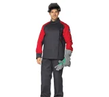 Костюм огнестойкий "Гектор" серый/красный 1 класса защиты (куртка и брюки) - фото 2