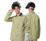 Костюм сварщика брезентовый хаки 1 класса защиты (куртка и брюки) - фото 1