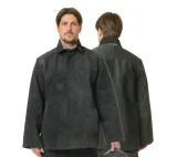 Костюм сварщика цельноспилковый чёрный 2 класса защиты (куртка и брюки) - фото 1