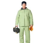 Костюм сварщика утеплённый брезентовый с огнестойкой пропиткой хаки - фото 2