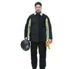 Костюм сварщика утеплённый со спилком чёрный/хаки (2,6м²) (куртка и брюки) - фото 2