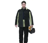 Костюм сварщика утеплённый со спилком чёрный/хаки (2,6м²) (куртка и брюки) - фото 5