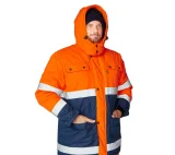 Костюм мужской утеплённый "Спектр 2 Ультра" оранжевый/синий (куртка и полукомбинезон) - фото 15