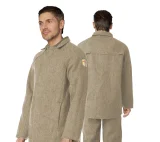 Костюм жаростойкий суконный серый с огнестойкой пропиткой (куртка и брюки) - фото 1