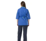 Костюм женский "Лира" василёк/синий (блузон и брюки) для рабочего персонала сферы обслуживания - фото 3
