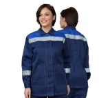 Костюм женский "Пантеон" синий/василёк (куртка и брюки) - фото 1