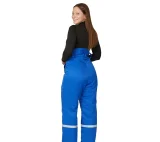 Костюм женский утеплённый "Стройка" (куртка и брюки) василёк/синий/красный - фото 14