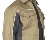 Куртка мужская летняя "Люкс" бежевый/серый/серый со светоотражающим кантом - фото 6