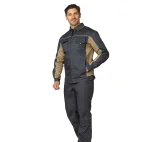 Куртка мужская летняя "Люкс" серый/бежевый/бежевый со светоотражающим кантом - фото 4