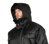 Куртка мужская утеплённая "Альфа" удлинённая чёрная - фото 8