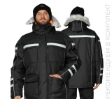 Куртка мужская утеплённая "Аляска Ультра" чёрная - фото 1