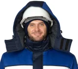 Куртка антистатическая мужская утеплённая "Антистат" тёмно-синий/василёк - фото 12