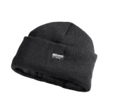 Шапка зимняя "Тинсулейт" универсальная трикотажная с подкладкой из флиса чёрная - фото 1